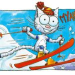 Le chat Seneige sur ses skis